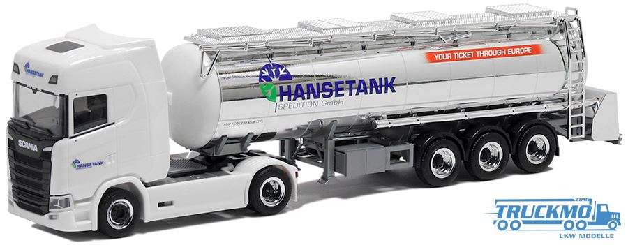 Herpa Hansetank Scania CS20HD Chromtank Auflieger 5052