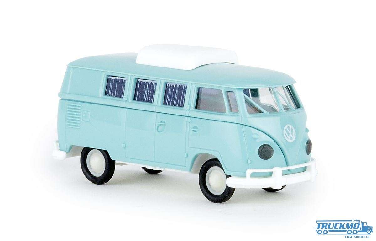 Brekina VW T1b Camper pop top turquoise 31604