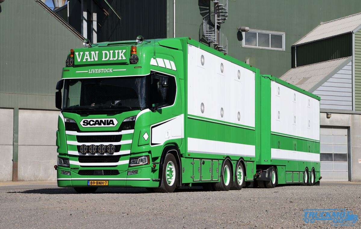 WSI Van Dijk Livestock Scania R Highline CR20H Resin Combi 01-4094