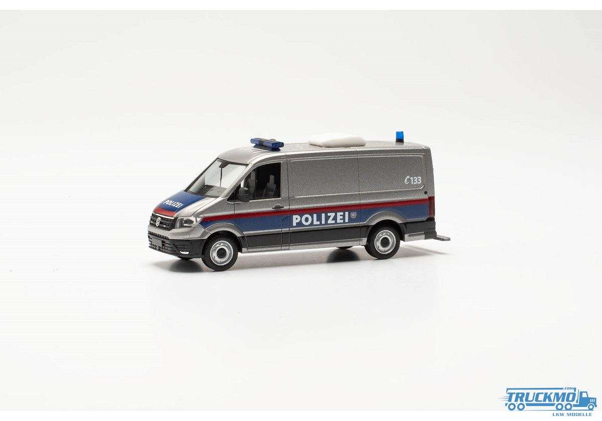 Herpa Polizei Österreich Gefangenentransport Volkswagen Crafter Kasten Flachdach 097406